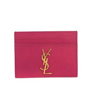 Saint Laurent Monogram Leather Card Holder